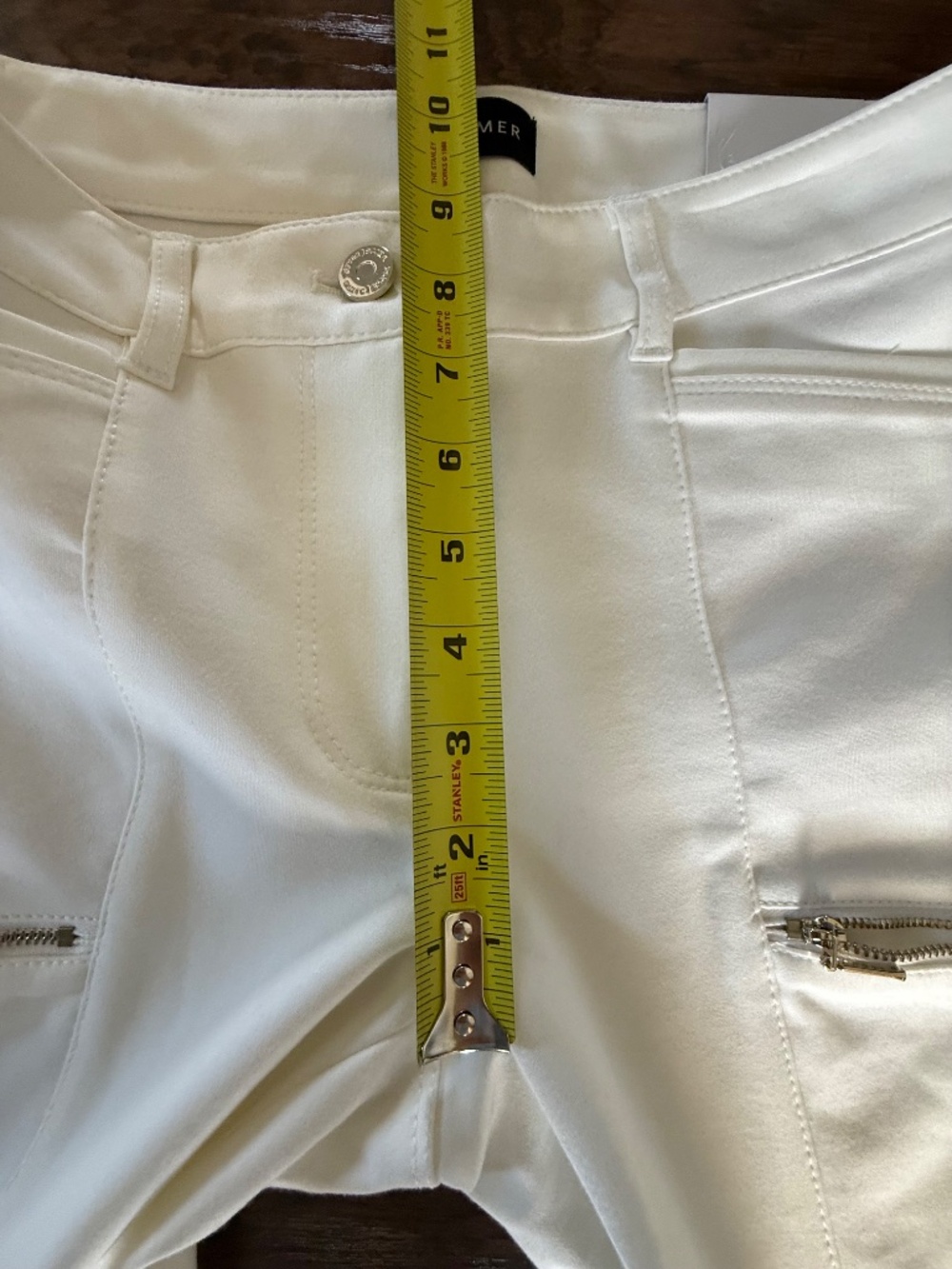 WHBM The Ponte Skimmer Ecru Pants Size 6R NWT Stretch Ankle Slim - Picture 7 of 12